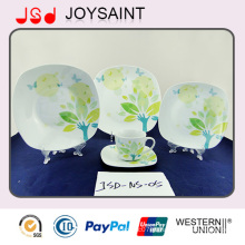 16pcs melhor venda quadrado forma porcelana design jantar conjunto